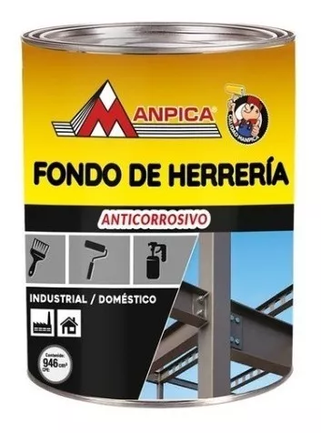 Fondo Herreria Rojo 1/4 Gl Manpica Cod: 1035310